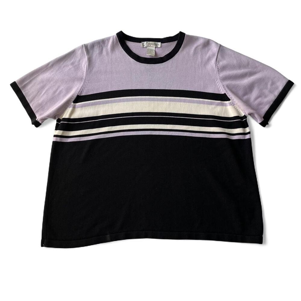 Retro dressbarn knit ringer tee.